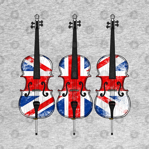 Cello UK Flag Cellist String Player British Musician by doodlerob